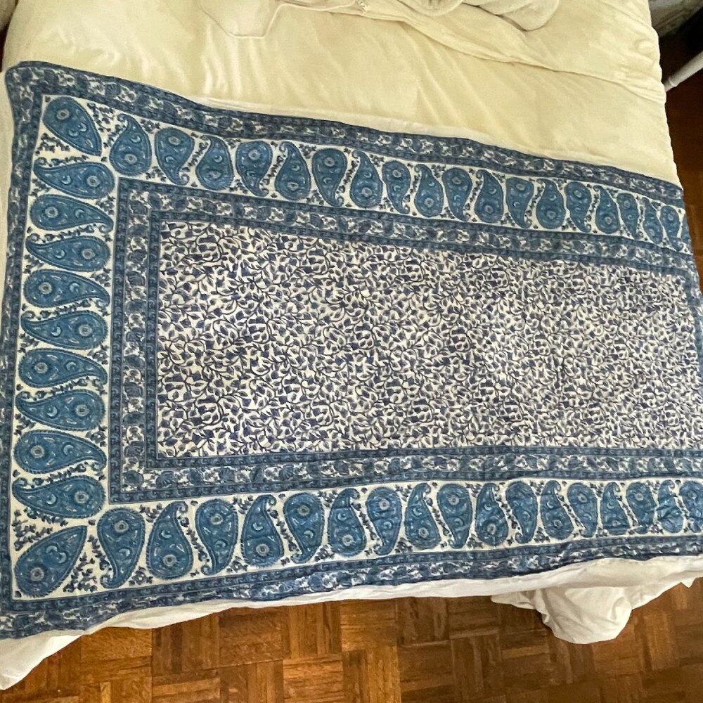 J.Crew Blue and White Long Sarong